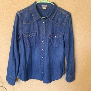 Classic LEVIS Denim Western Shirt - Pearl Snaps
